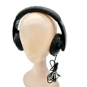 Rockpapa Wired Over Ear Stereo Headphones Black Adjustable Lightweight Design